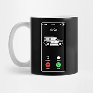 iphone calling my car Mug